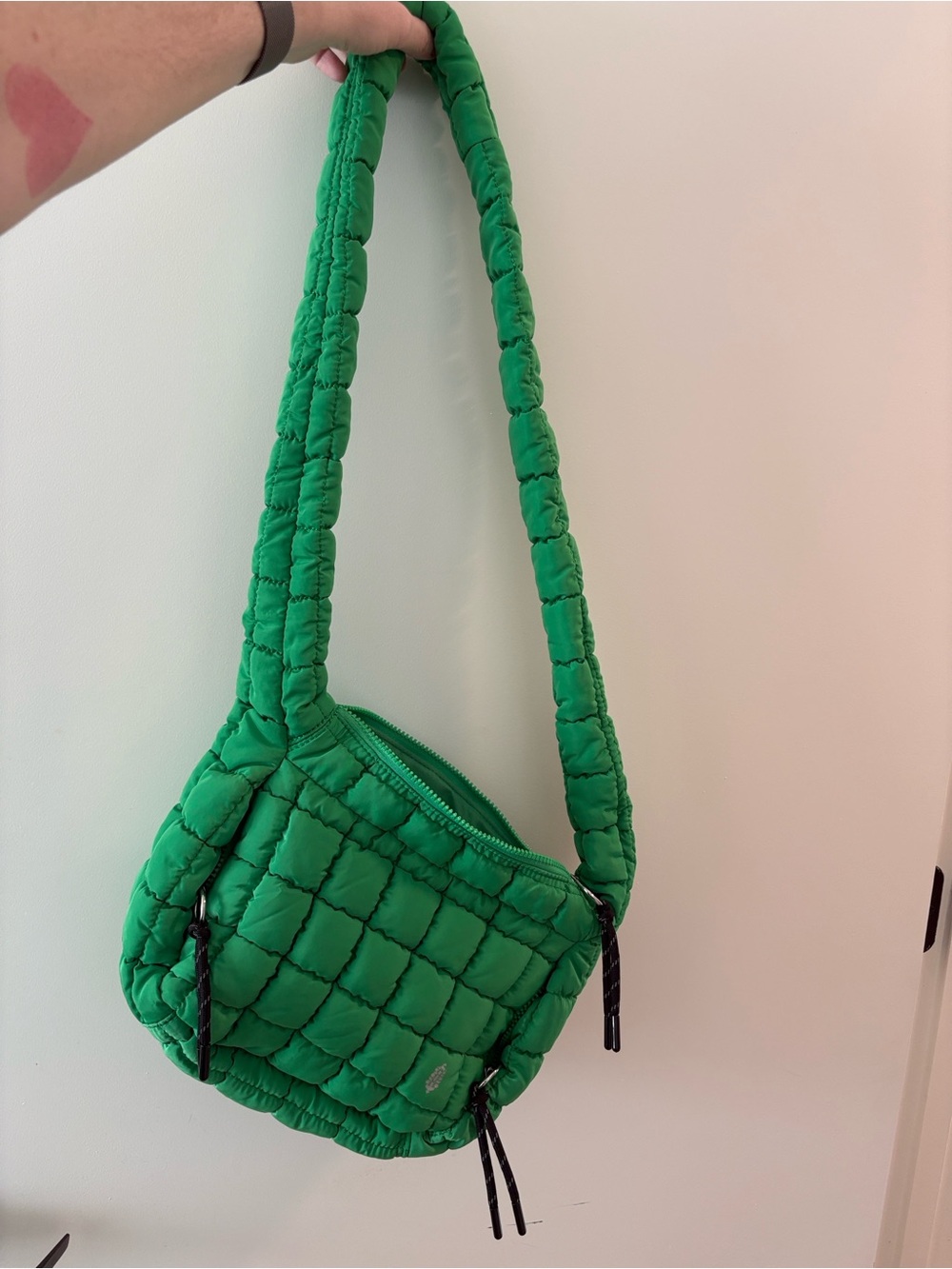 Free People Quilted Kelly Green Shoulder Bag -Brand New W/O tag